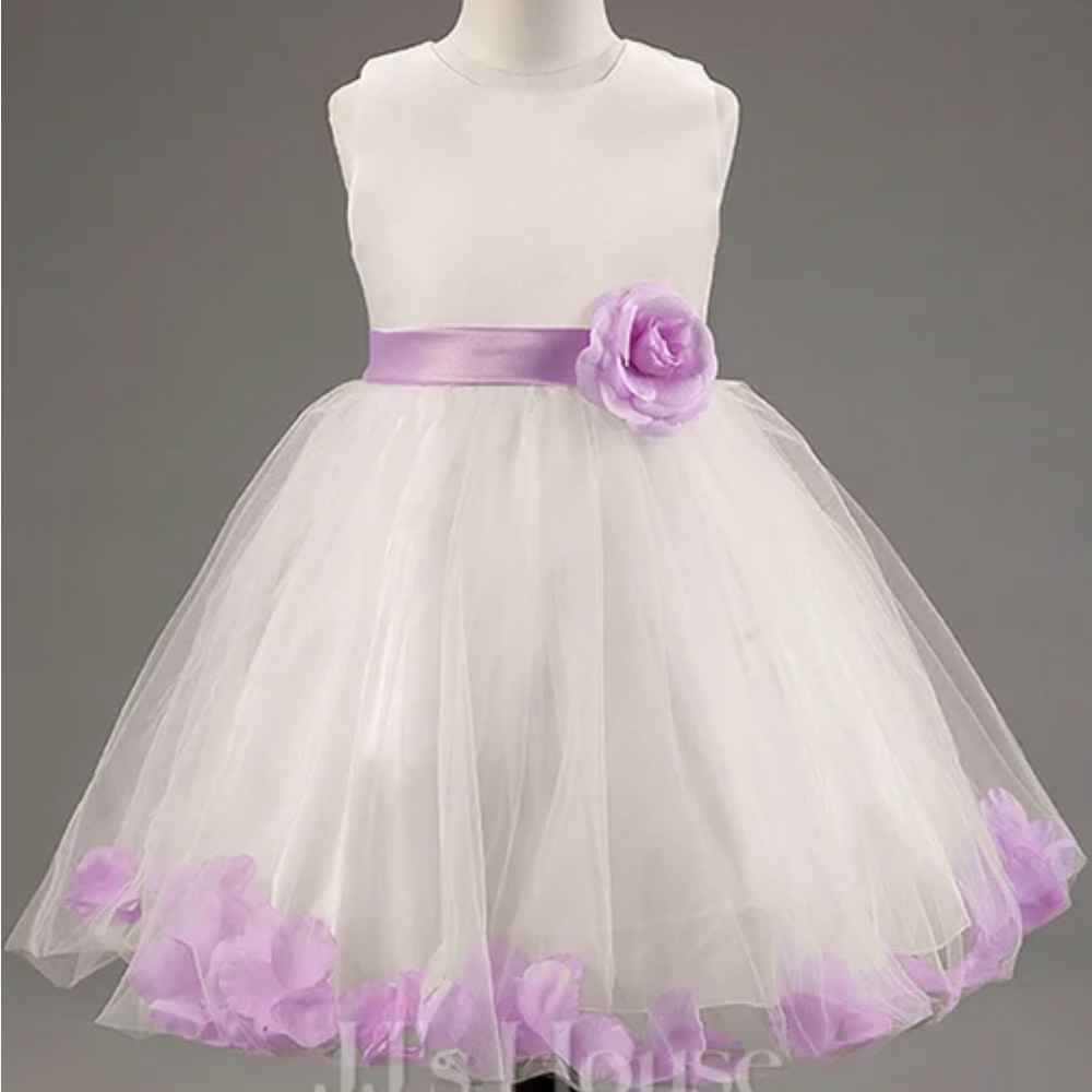 Lilac flower girl dress